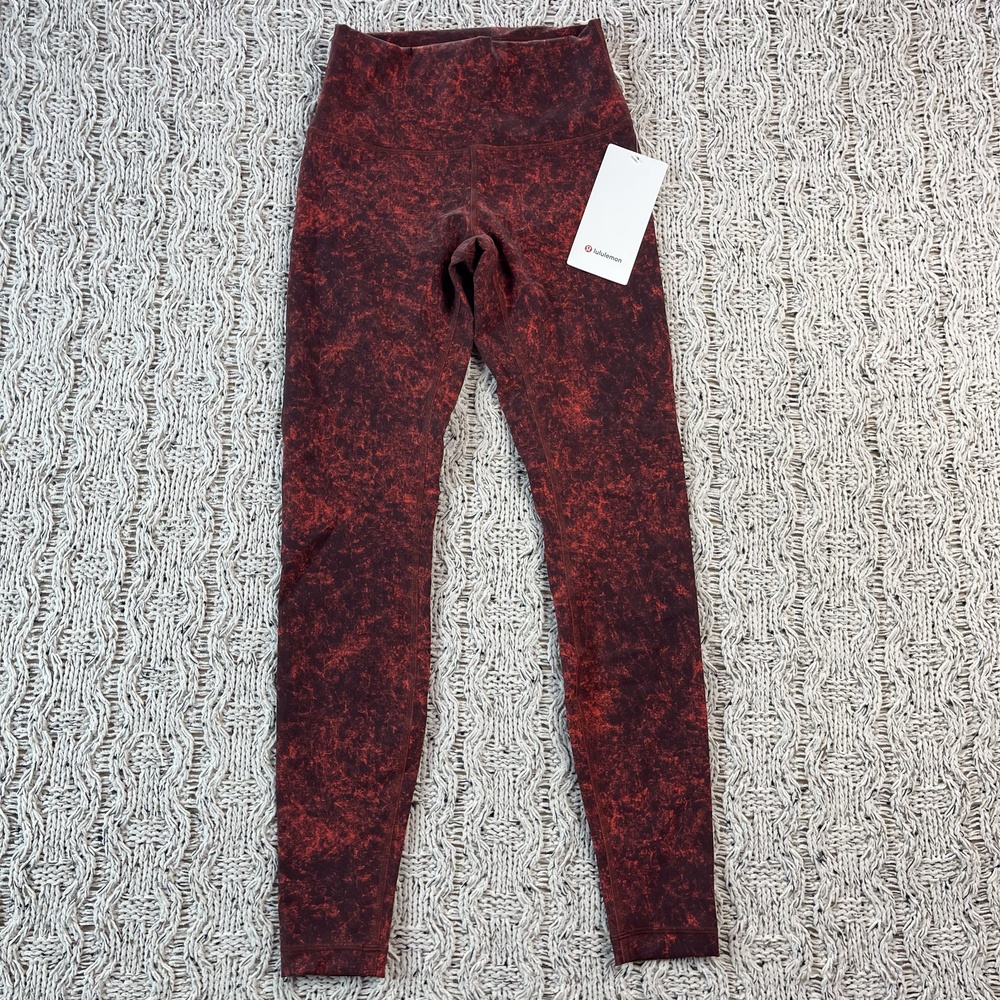 Lululemon Wunder Train HR Tight 28" Leggings Womens 6 Rust Red Everlux NWT
